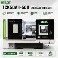 Tour CNC à banc incliné TCK50A avec tourelle servo à 12 postes, commande GSK, machine de tournage de précision pour pièces automobiles en métal