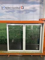 Ventana de aluminio con marco delgado Energy Star, triple acristalamiento, abatible y giratoria con mosquitera.