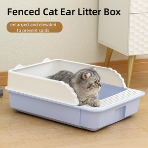 Fabriek Outlet Fabrikanten Eenvoud Praktische Kattenbak Poepbassin Semi-Gesloten Deodorant Kat Toiletbox - Product Image 4