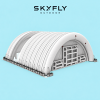 Hangar d'avion gonflable Air Rib avec plan de conception du footprint du projet