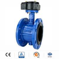 Vanne papillon à bride en fonte ductile OEM, manuelle, sur mesure, PN16, avec siège en caoutchouc et revêtement époxy, pour CVC