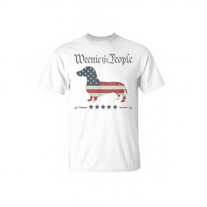Camiseta Weenie The People con diseño de perro Dachshund con bandera estadounidense, diseño patriótico para amantes de los perros, 4 de julio - Product Image 2