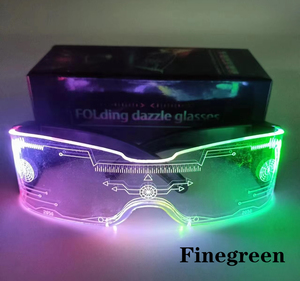 نظارات حفلات LED جديدة بتصميم رائع، إطارات شفافة من البلاستيك PVC متغيرة الألوان، مستلزمات حفلات مرحة وكوميدية - Product Image 1