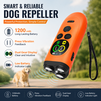Répulsif à ultrasons pour chiens, étanche IP67, rechargeable 1200 mAh, dispositif portable d'éducation canine pour la sécurité en extérieur