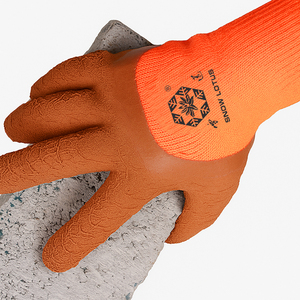 Guantes DE TRABAJO impermeables de seguridad para invierno con Forro cálido cepillado Terry térmico recubierto de látex - Product Image 3