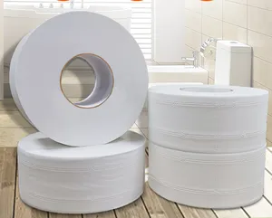 Tissue paper roll 9" Jumbo roll tissue virgin toilet paper OEM in Vietnam for wholesale customized