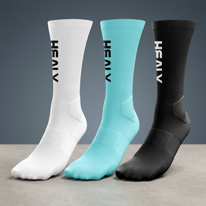 Chaussettes de sport athlétiques robustes pour adultes, blanches, turquoise et noires, respirantes, tricotées, pour le basketball, été - Product Image 1