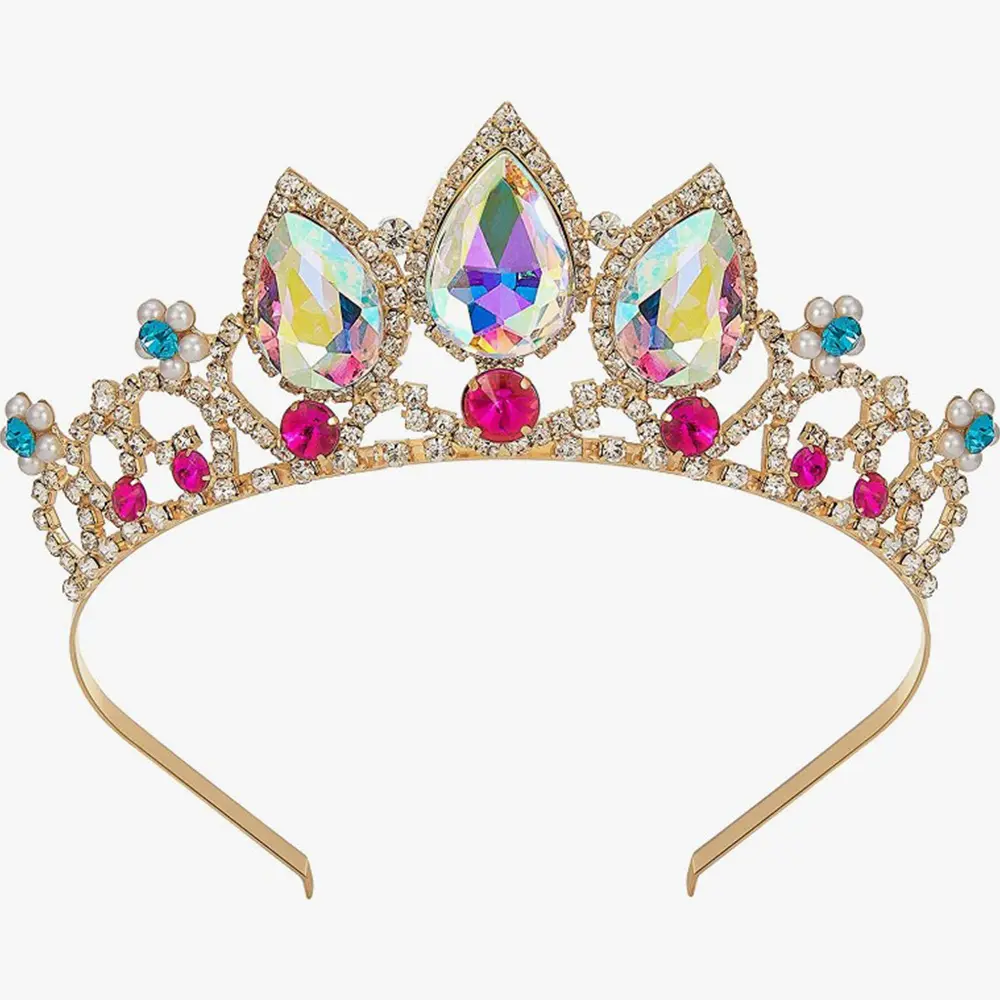 Corona de Reina y tiaras Corona de princesa para niños Niñas Diademas de cristal