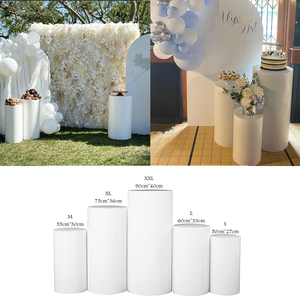 Elegante soporte de flores de hierro forjado <span class=keywords><strong>Vintage</strong></span>, nueva decoración de pasillo de boda cilíndrica fina para compromiso, centro comercial, evento, ventana, accesorio de exhibición - Product Image 4
