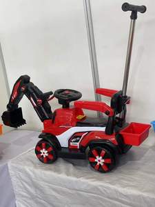 Auto <span class=keywords><strong>Elettrica</strong></span> Economica per Bambini, Veicolo da Costruzione a 4 Ruote con Maniglia di Spinta - Product Image 2