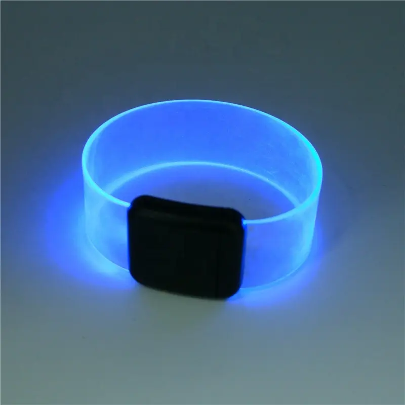 Nova pulseira luminosa e portátil com logotipo personalizado, leve, de led, magnético