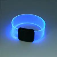 新しい格安プロモーションポータブルバーパーティーled発光磁気ledブレスレットled照明ブレスレット