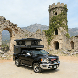 Mini camping-car tout-terrain avec toilettes, coque rigide, design pliable, charge utile de 650 kg, capacité de couchage de 8 personnes, étanche pour camionnette - Product Image 4