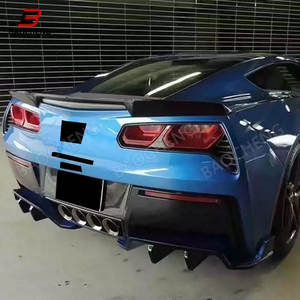 Pare-chocs arrière de diffuseur arrière en fibre de carbone véritable de style Bkss pour Chevrolet <span class=keywords><strong>corvette</strong></span> C7 <span class=keywords><strong>2014</strong></span> + pièces de carrosserie extérieures - Product Image 6