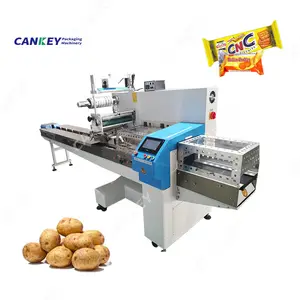 Tas kemasan sayuran Cankey Tiongkok tas kantong biskuit kue mesin pembungkus aliran