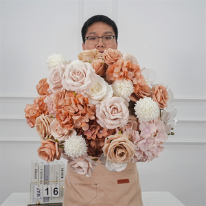 Luxury Floral Large <b>Artificial</b> Rose <b>Hydrangea</b> real touch Flower Ball Centerpiece for Wedding Events Table - Product Image 1