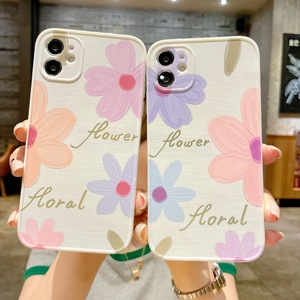 Beautiful Flower Design Soft Silicone Shockproof Glossy <strong>Side</strong> Phone Case For <strong>iphone</strong> 12 Pro Max - Product Image 1