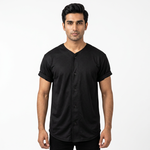 เสื้อเจอร์ซีย์เบสบอลแบบติดกระดุมเสื้อทีมซอฟต์บอล - Product Image 1