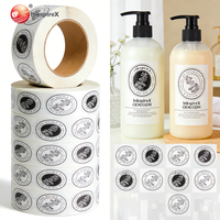 Servicios de Impresión de Etiquetas Personalizadas, Etiqueta de Champú, Impresión de Etiquetas Autoadhesivas con Estampado Dorado, Etiquetas para Botellas