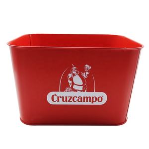 <span class=keywords><strong>Cruzcampo</strong></span> promocional de metal cerveza cubo de hielo cubo de metal personalizado cubo de hielo - Product Image 5