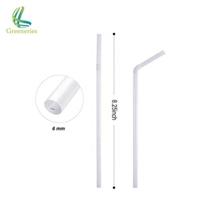 U loại thực vật dựa trên PLA rơm polylactic axit sinh học phân hủy compostable dùng một lần sinh thái thân thiện rõ ràng cong ống hút - Product Image 3