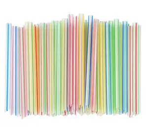 Paille jetable en plastique, 1 pièce, paille de qualité alimentaire, pp géant transparent, cuillère paille, jumbo perle boba à boire