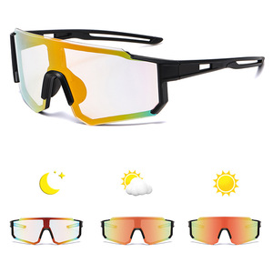 Lunettes de cyclisme photochromiques, monture PC, protection UV380, pour hommes et femmes, lunettes de sport - Product Image 2