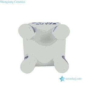 Vase Tulipier en Céramique Peint à la Main Bleu et Blanc à Plusieurs Niveaux, Style Vintage <span class=keywords><strong>Delft</strong></span>, Tour de Fleurs de Tulipes Empilées avec Plusieurs Emplacements pour Bourgeons - Product Image 5