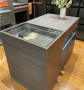 Armadio Moderno in Melamina Effetto Legno con Ante in Legno Massello, Indipendente e <span class=keywords><strong>Salvaspazio</strong></span>, Arredamento per <span class=keywords><strong>Camera</strong></span> <span class=keywords><strong>da</strong></span> <span class=keywords><strong>Letto</strong></span>, Ufficio e Villa - Product Image 6