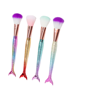 Set Professionale di Pennelli per <span class=keywords><strong>Trucco</strong></span> a Coda di <span class=keywords><strong>Sirena</strong></span>, 11 Pezzi, con Setole Sintetiche e Manico in Plastica, Strumenti di Bellezza per Viso, Fondotinta e Labbra - Product Image 2