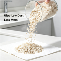 Litière pour chat biodégradable et jetable, agglomérante, faible en poussière, en fibres de maïs et de pois, couleur personnalisée, agglomération rapide, litière pour chat en tofu, palettes de sable