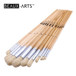 Pinceau d'artiste rond en poils de porc pour <span class=keywords><strong>peinture</strong></span> à l'huile, acrylique et <span class=keywords><strong>gouache</strong></span> - Product Image 1