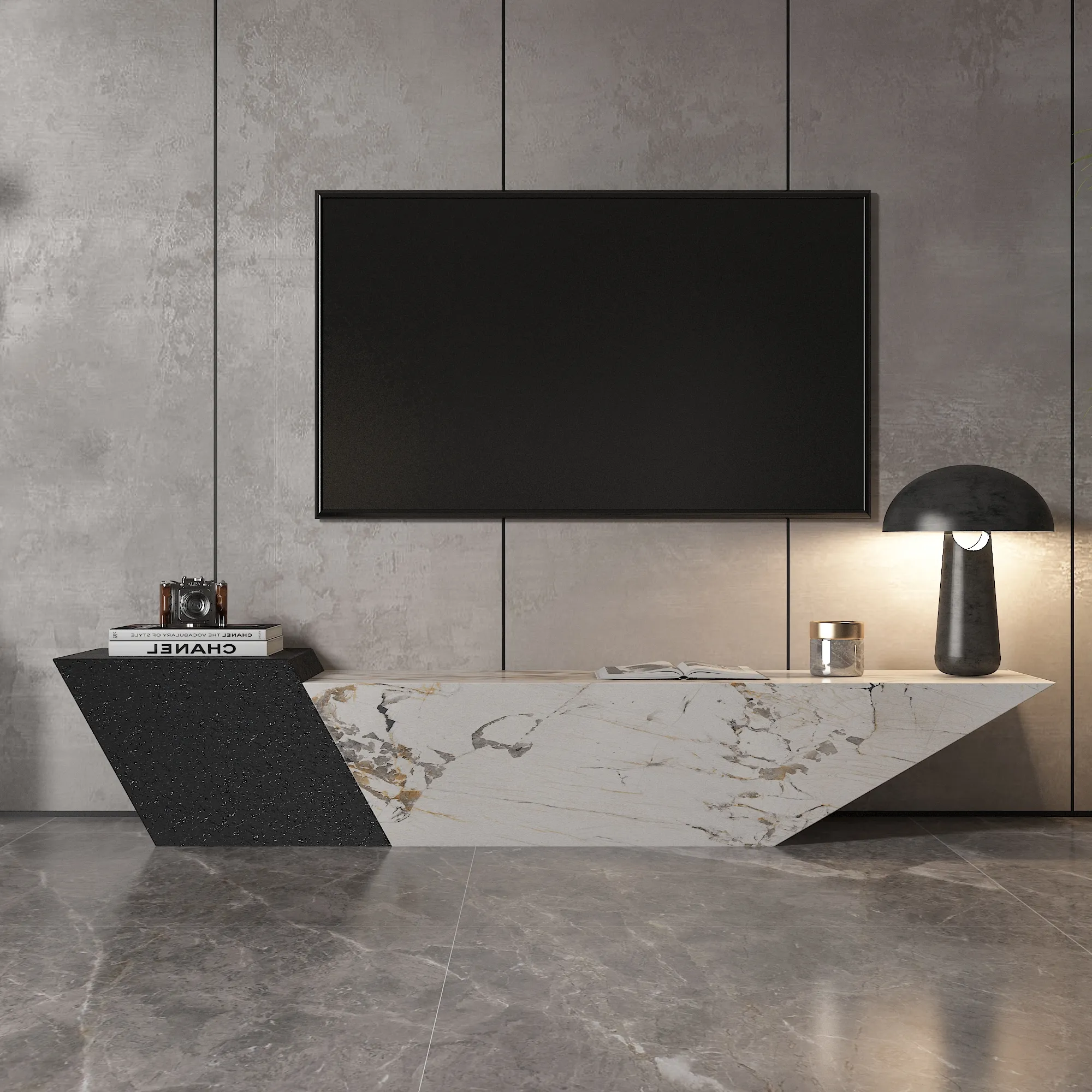 China Hersteller Marmor TV-Ständer Schrank Modern Table Luxury