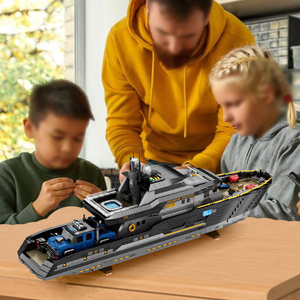 3d Diy Construction Yacht Luxury Boat Motorboat Boats Plastic Model Toy for Kids Cabin Cruiser Sailboat Building Block Set - Product Image 5