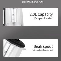 Bouilloire électrique GMC-325 HomeWings Nouveau design de marmite en verre Appareil de cuisine intelligent qui garde la chaleur Option saine pour un usage domestique