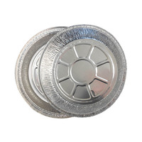 Conteneurs en aluminium de différentes tailles (7, 8, 9 pouces), barquettes rondes jetables en aluminium, plateaux de cuisson en aluminium, emballage personnalisé