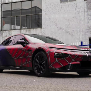 Autocollants de carrosserie de voiture en PVC personnalisés en gros, style bande dessinée, auto-adhésifs, à changement de couleur, motif Spider-Man, décoration graffiti, faible adhérence - Product Image 1