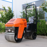 FYL860 Offre Spéciale double tambour hydraulique petit 800kg route rouleau compacteur bouton vibration control par essence diesel moteur