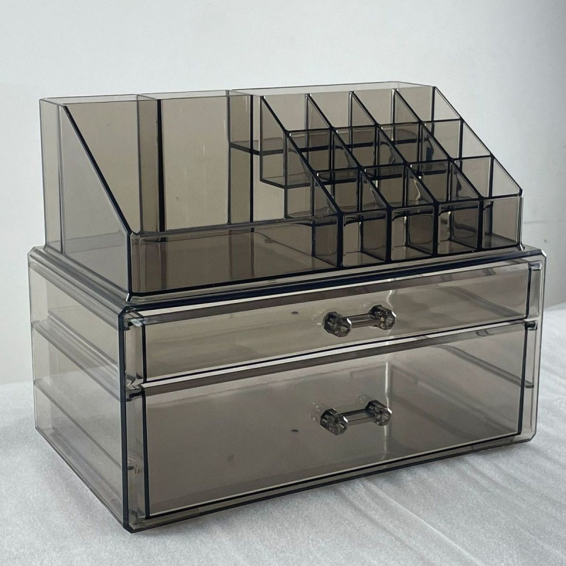 [Translucent Gray] Double-Drawer Lipstick Top