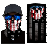 Foulard de sport multifonctionnel avec logo imprimé personnalisé Crâne cache-cou Bandeau noir Bandana Polyester blanc uni sans couture pour l'extérieur