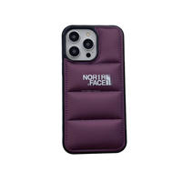 Coque de téléphone portable personnalisable avec logo, style coton, The North Face pour iPhone tous modèles 14 15 16 17 18 Pro Max, coque antichoc