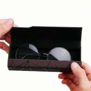 Étui à lunettes rigide carré personnalisé avec logo, étui pliable pour lunettes de lecture et de soleil, vente en gros - Product Image 4