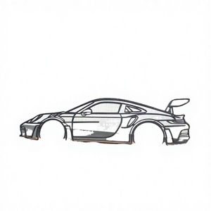 Modern <b>Design</b> Indoor Outdoor Metal Iron Black Car Sculpture <b>Wall</b> Art Hanging Living Room Bedroom Custom <b>Frame</b> Size Handicraft - Product Image 3