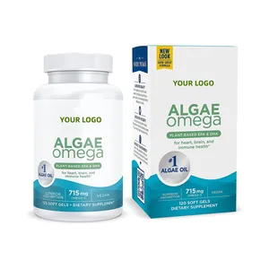 Fabricante Naturals Algae Omega 120 Soft Gels Certified Vegan Algae Oil for Heart, Eye, Immune & Brain Health Etiqueta privada