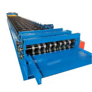 Russia Building Material Galvanized Steel Floor Production Line Steel Plate Deck Floor Tile Making Machine