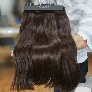 Extensioni per <span class=keywords><strong>capelli</strong></span> vergini indiani Remy di grado 12A, colore <span class=keywords><strong>marrone</strong></span> <span class=keywords><strong>cioccolato</strong></span>, a doppia trama, con cuticole allineate, da singolo donatore - Product Image 1