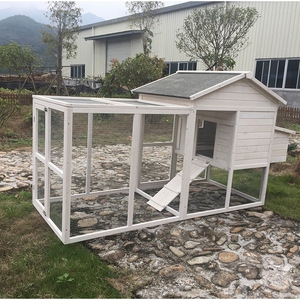 SDC017 Wooden Chicken Coop with Ramp Waterproof Roof Print Pattern <b>Pet</b> House for Sale - Product Image 6
