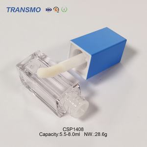 Tubes de brillant à lèvres à grande brosse, très demandés, 5,5-8,0 ml, en plastique transparent, avec logo personnalisé et capuchon à vis, contenants cosmétiques vides - Product Image 6