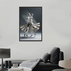 Impression d'art figuratif métallique <span class=keywords><strong>contemporaine</strong></span>, esthétique, peintures murales en porcelaine cristalline pour la décoration de la maison - Product Image 6