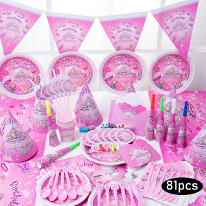 Artículos para Fiestas de Cumpleaños Infantiles, Decoración de Fantasía para Niñas, Accesorios para Fiestas de Princesas en Rosa Bebé - Product Image 2